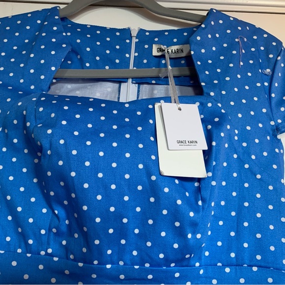 NWT SWEET SUMMER GRACE KARIN DRESS. SWEETHEART NECKLINE,CAP SLEEVES, VENTED HEM - Picture 2 of 9